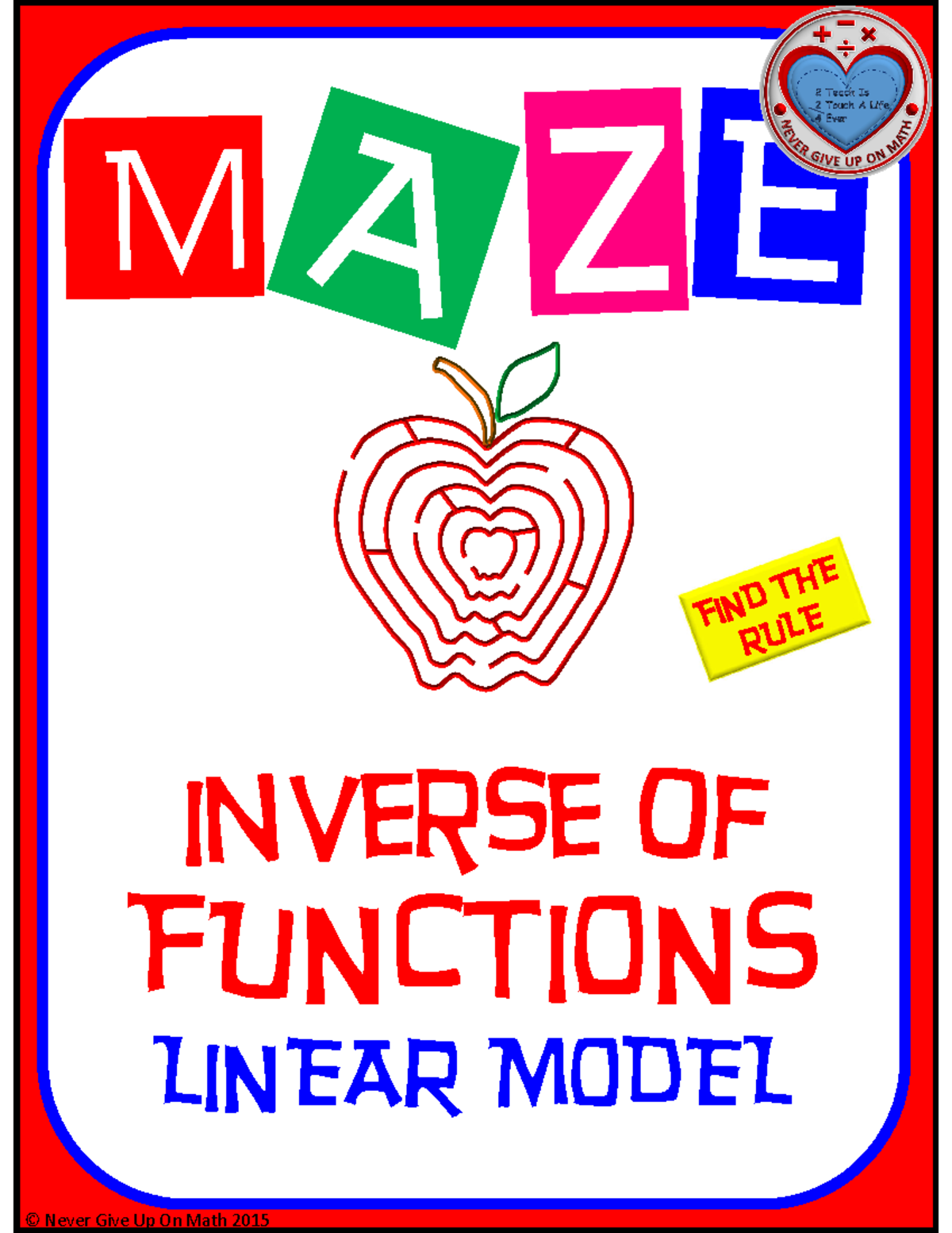 Maze Functions Inverseof Functions Findthe Rule Linear Model1