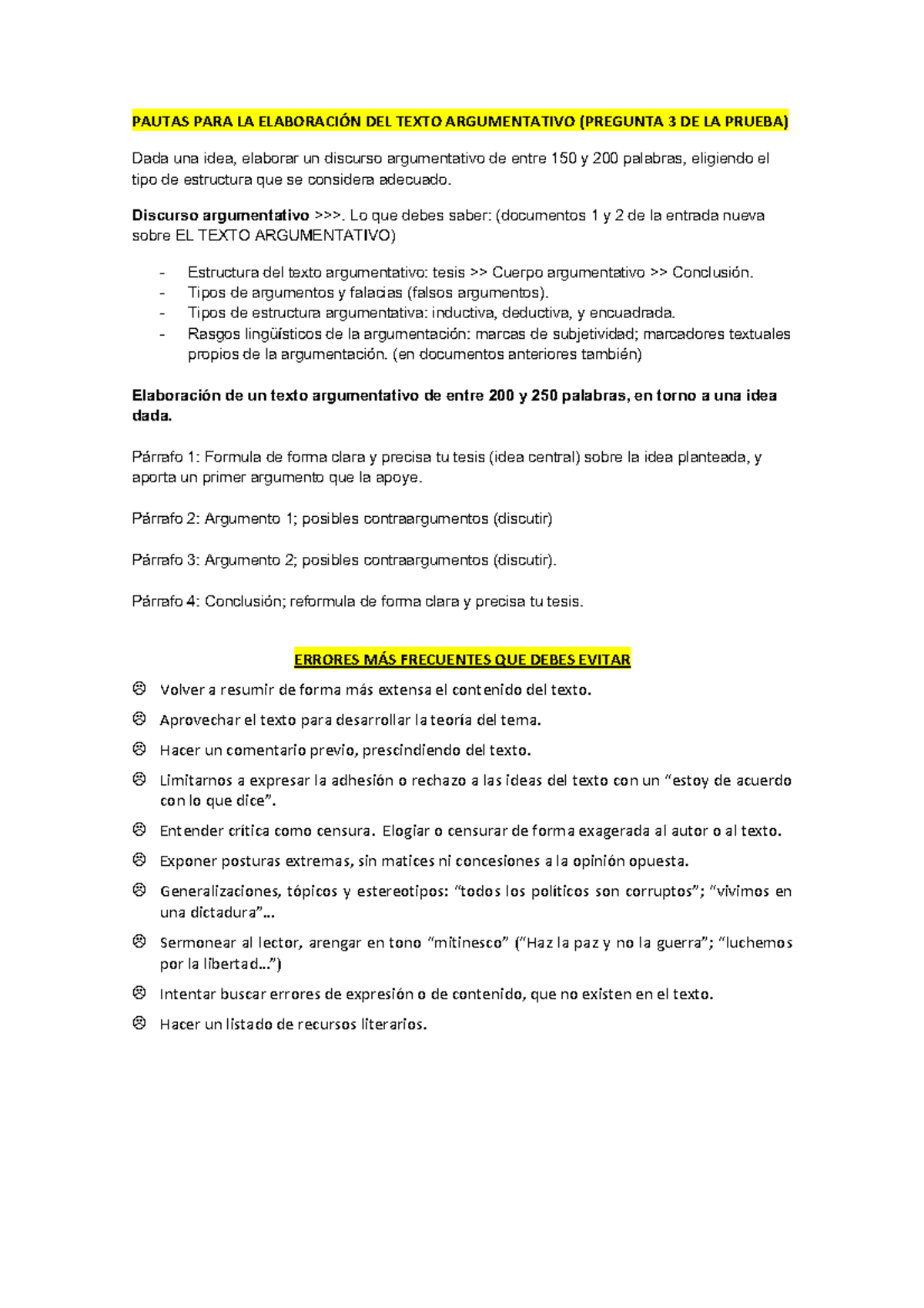 Pautas elaboraciocc 81n de textos argumentativos 1 - PAUTAS PARA LA ...