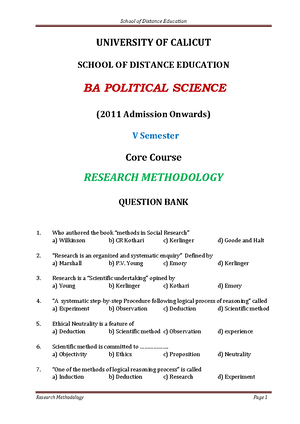 RM-MCQs - UPLOADINGB MCQ OF RM - MULTIPLE CHOICE QUESTIONS Subject ...