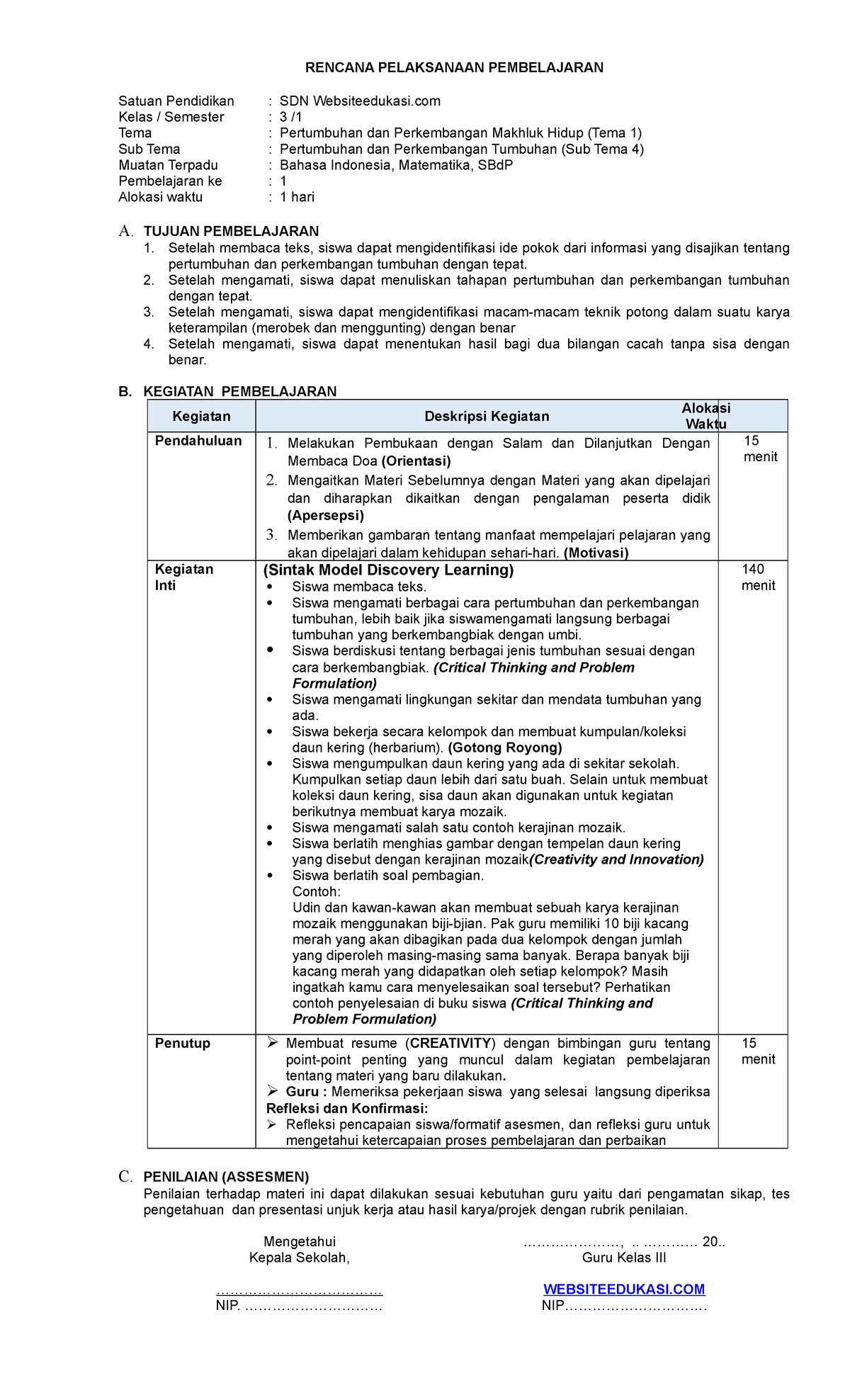 3.1.4.1 (Websiteedukasi - RENCANA PELAKSANAAN PEMBELAJARAN Satuan ...