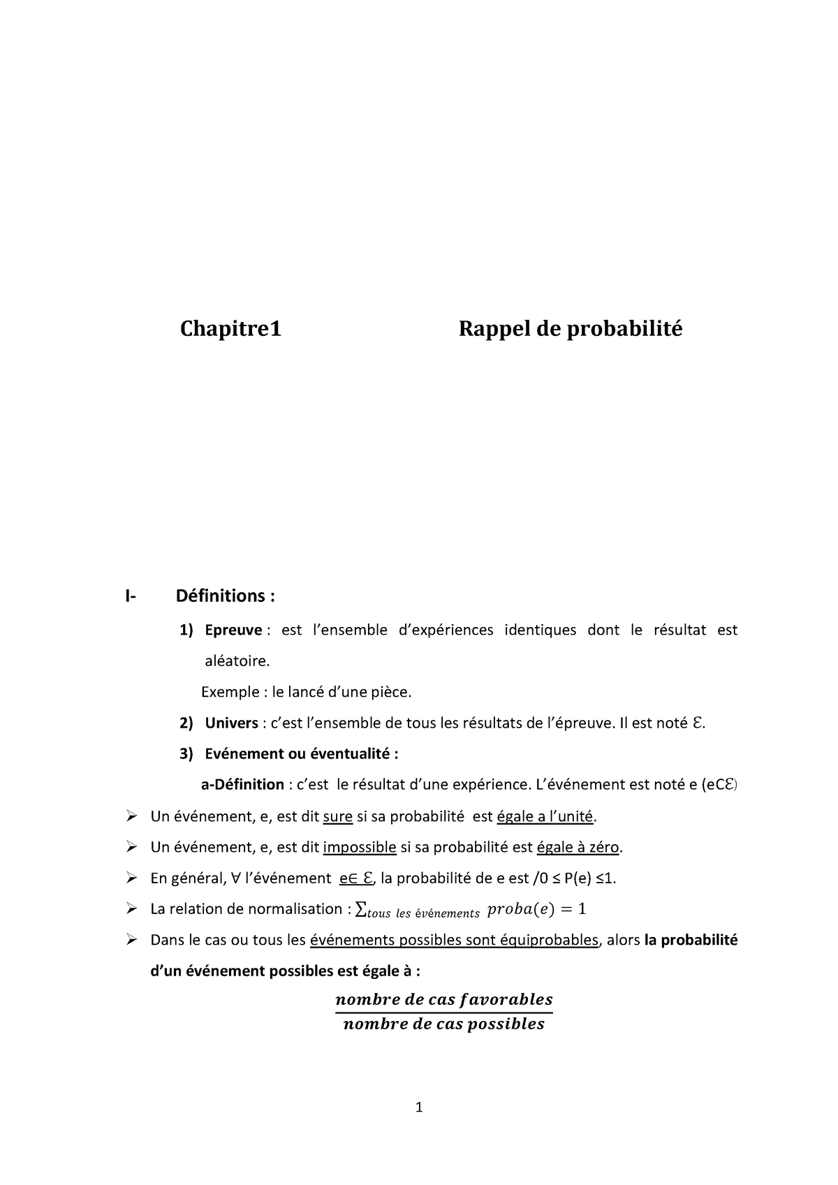 Chapitre 1 Cours De Physique Statistique - Chapitre1 Rappel De ...