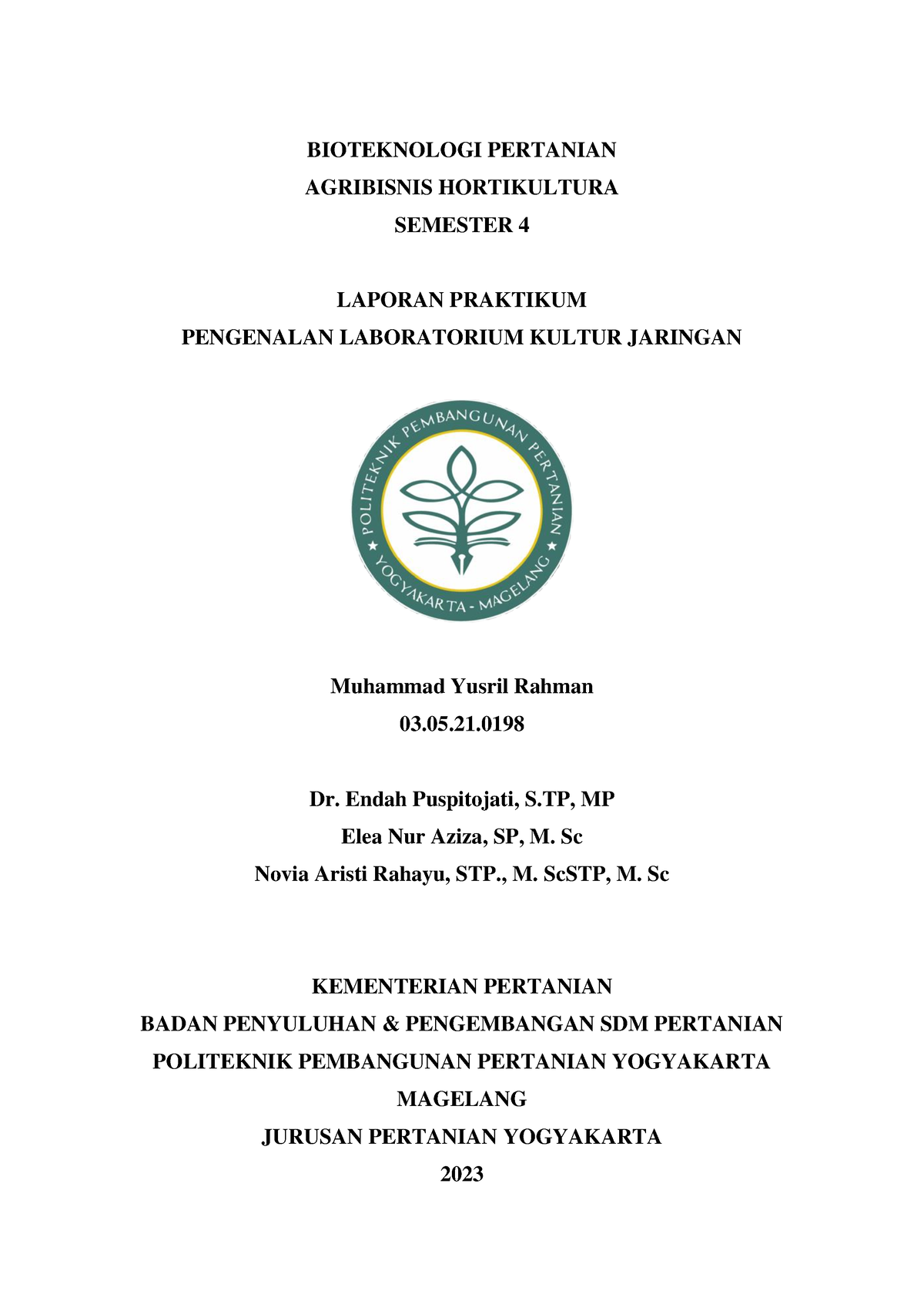 Pengenalan Peralatan Praktikum - BIOTEKNOLOGI PERTANIAN AGRIBISNIS ...