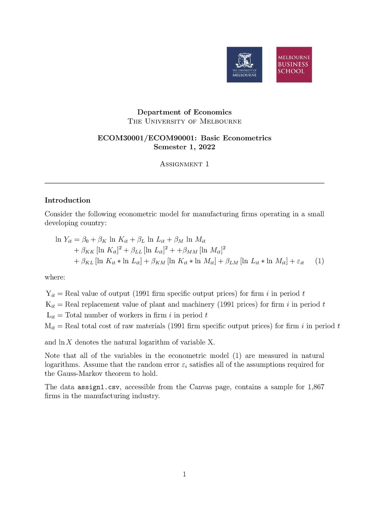 master dissertation econometrics