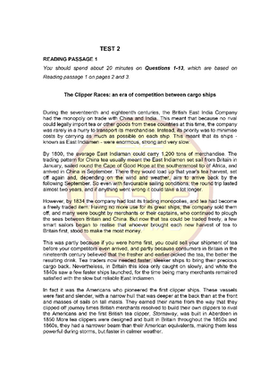 Ielts TEST BY TIN 1 - ilets full test reading - There are 3 Passages-40 ...