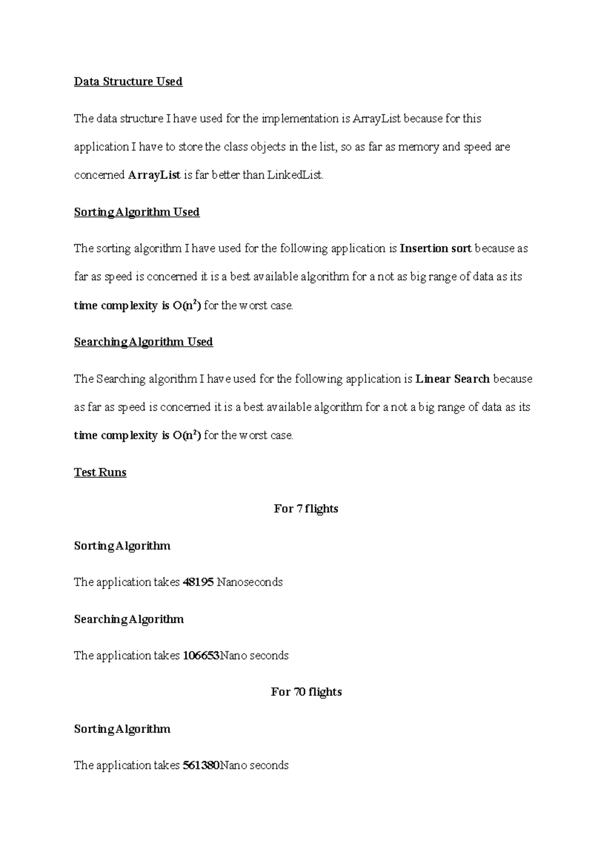Report 1 - data analysis - Data Structure Used The data structure I ...