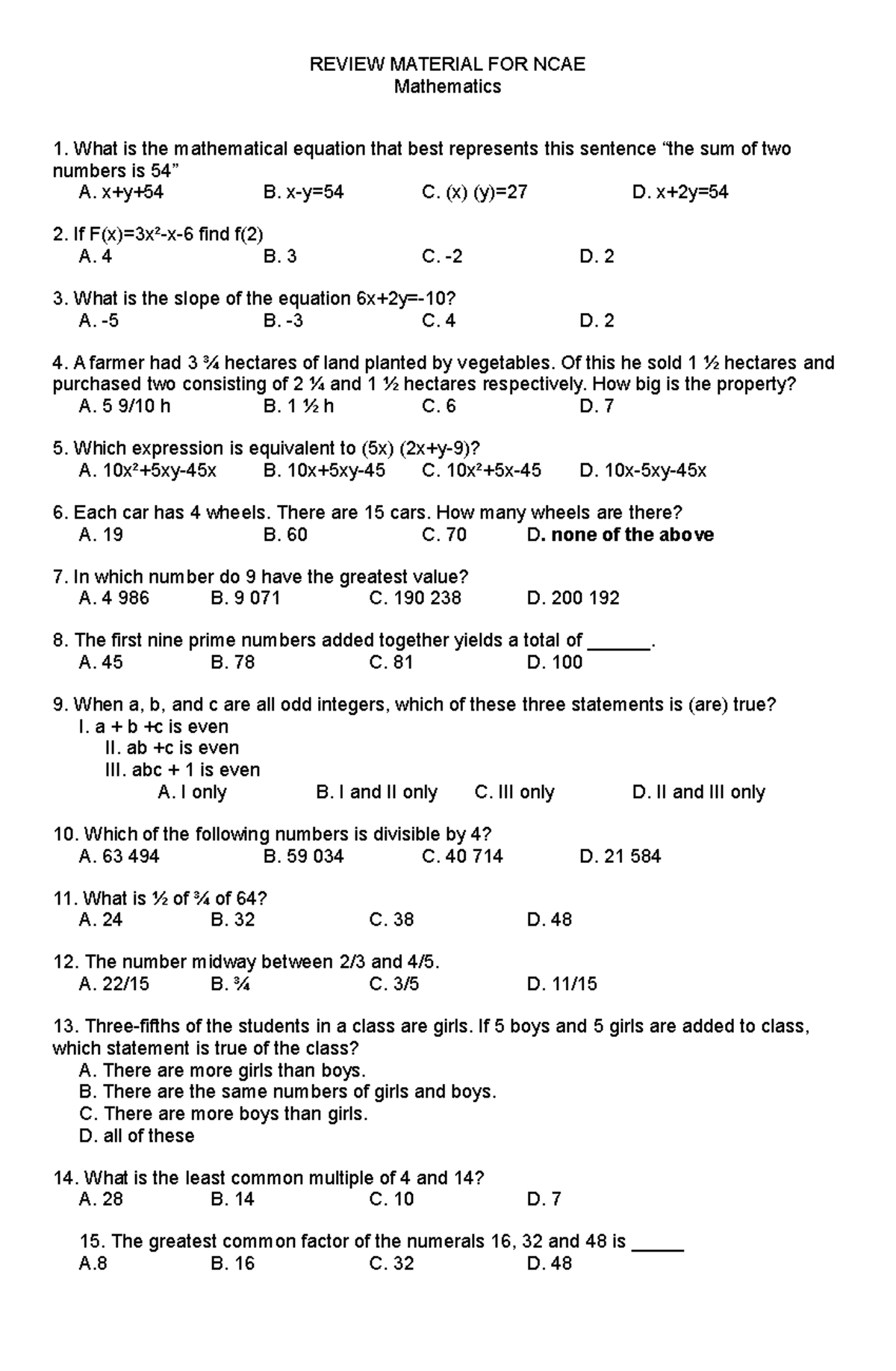 Review-material-for-ncae compress - REVIEW MATERIAL FOR NCAE ...