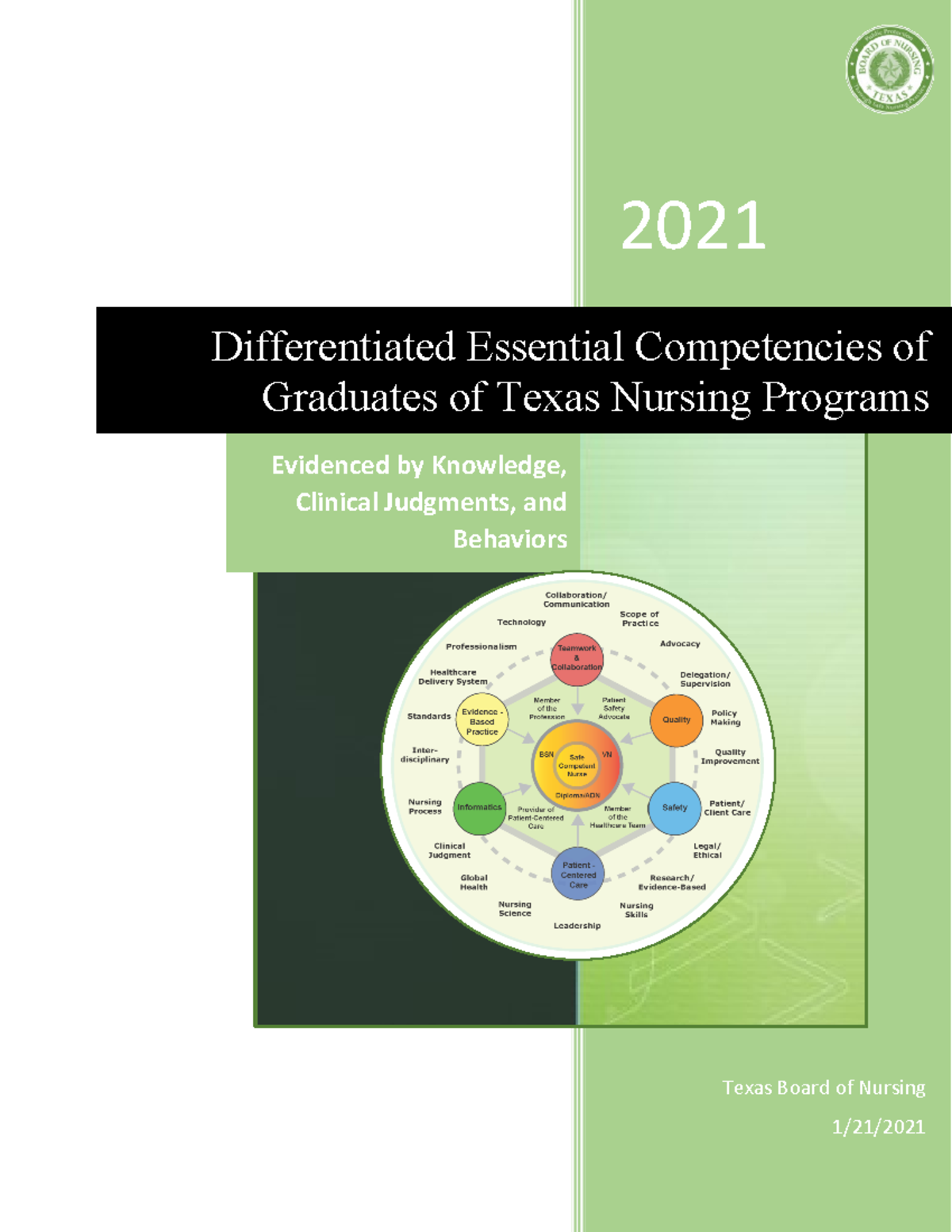 Differentiated Essential Competencies 2021 TBON - 2021 Texas Board of ...