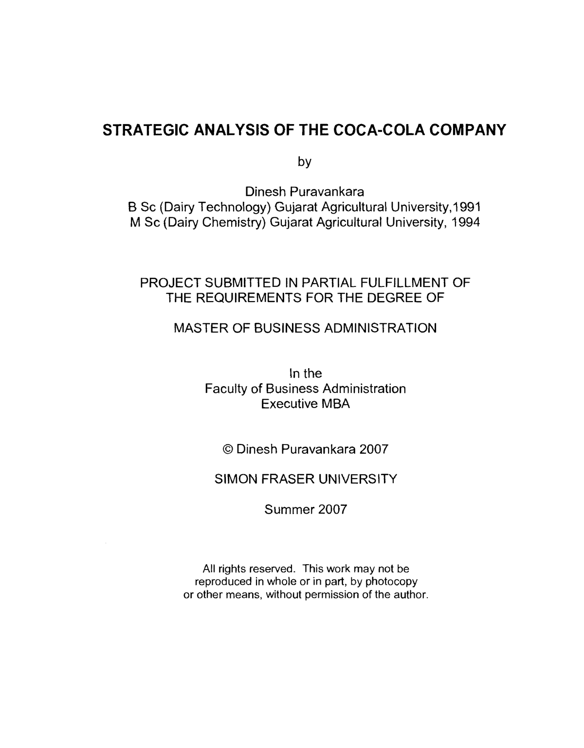 International Business Management Assignment - STRATEGIC ANALYSIS OF ...