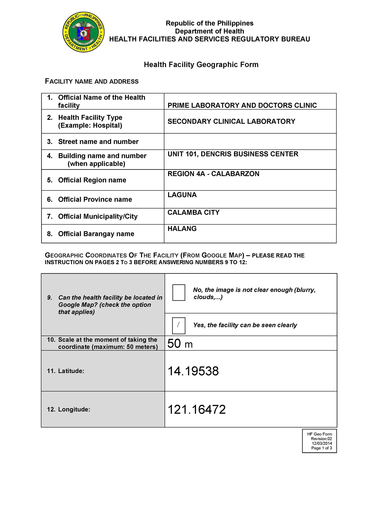 Health-GEO- Location - geographic - Health Facility Geographic Form ...