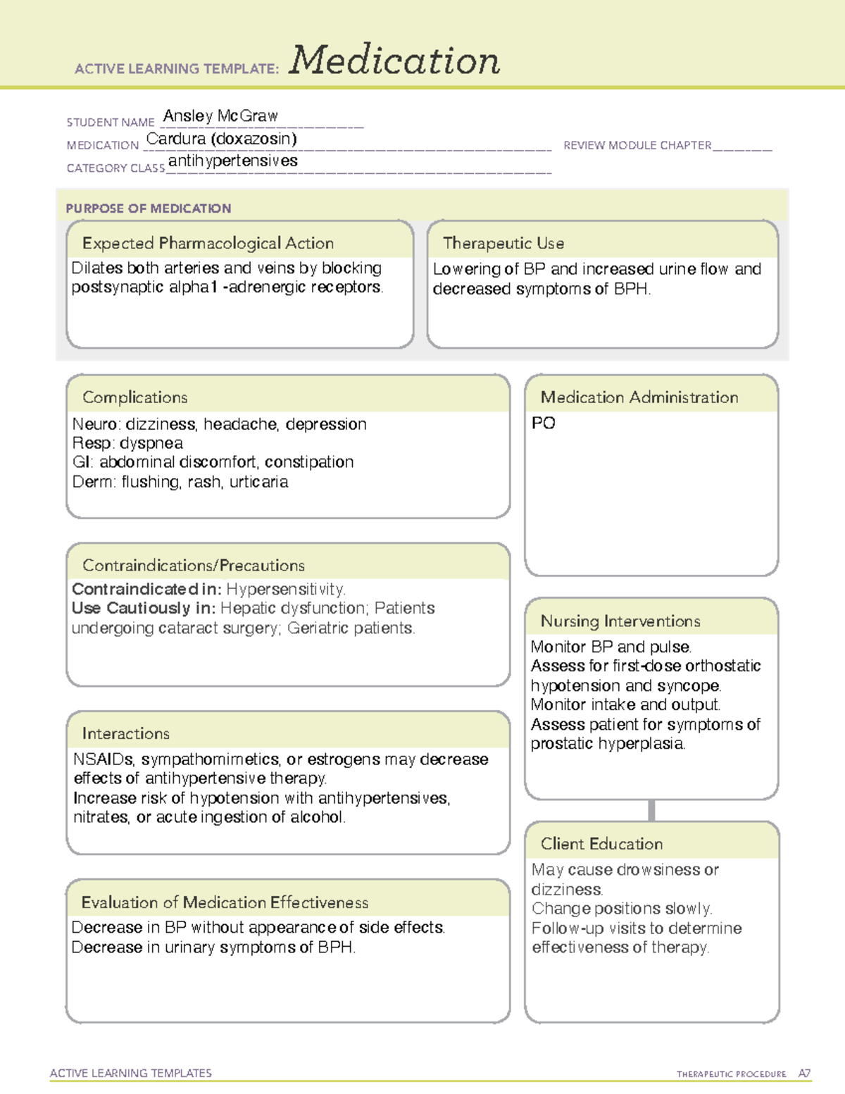 4 Cardura Drug Sheet - Deprecated Api Usage: The Svg Back-end Is No 