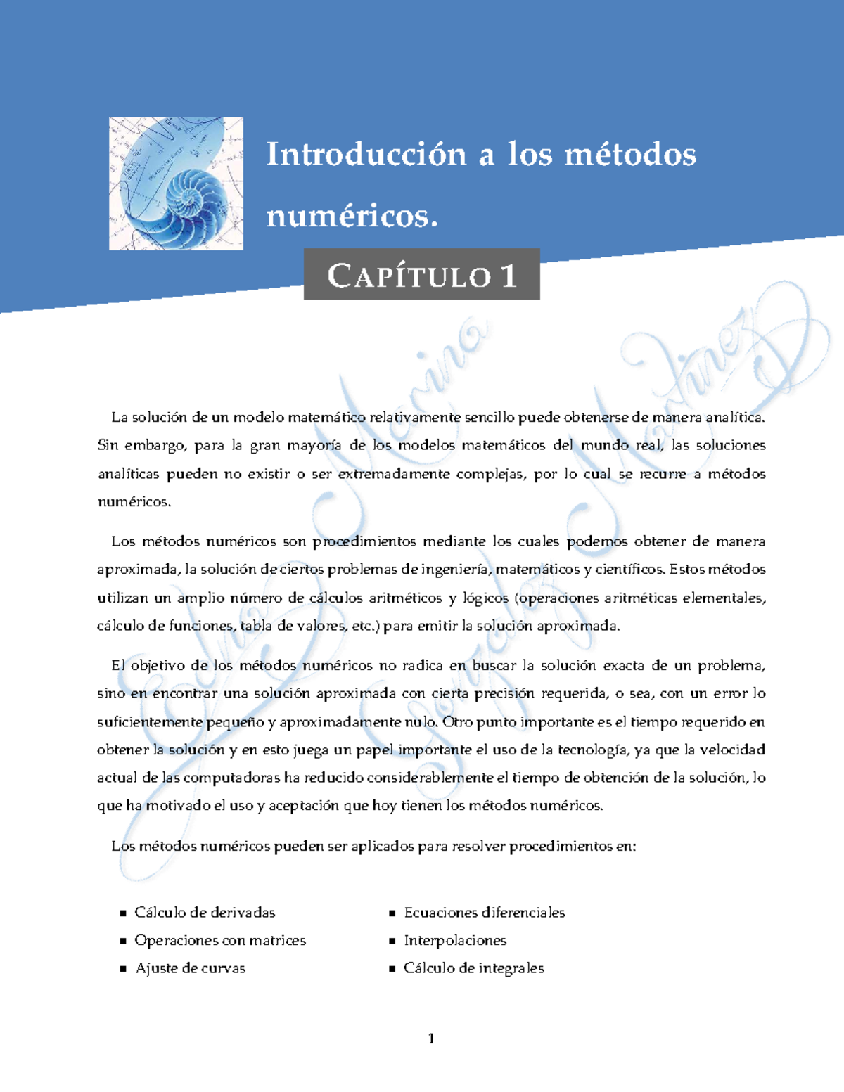 U1-Introducción MN - Trabajos U1 - CAP ́ITULO 1 Introducci ́on A Los M ...