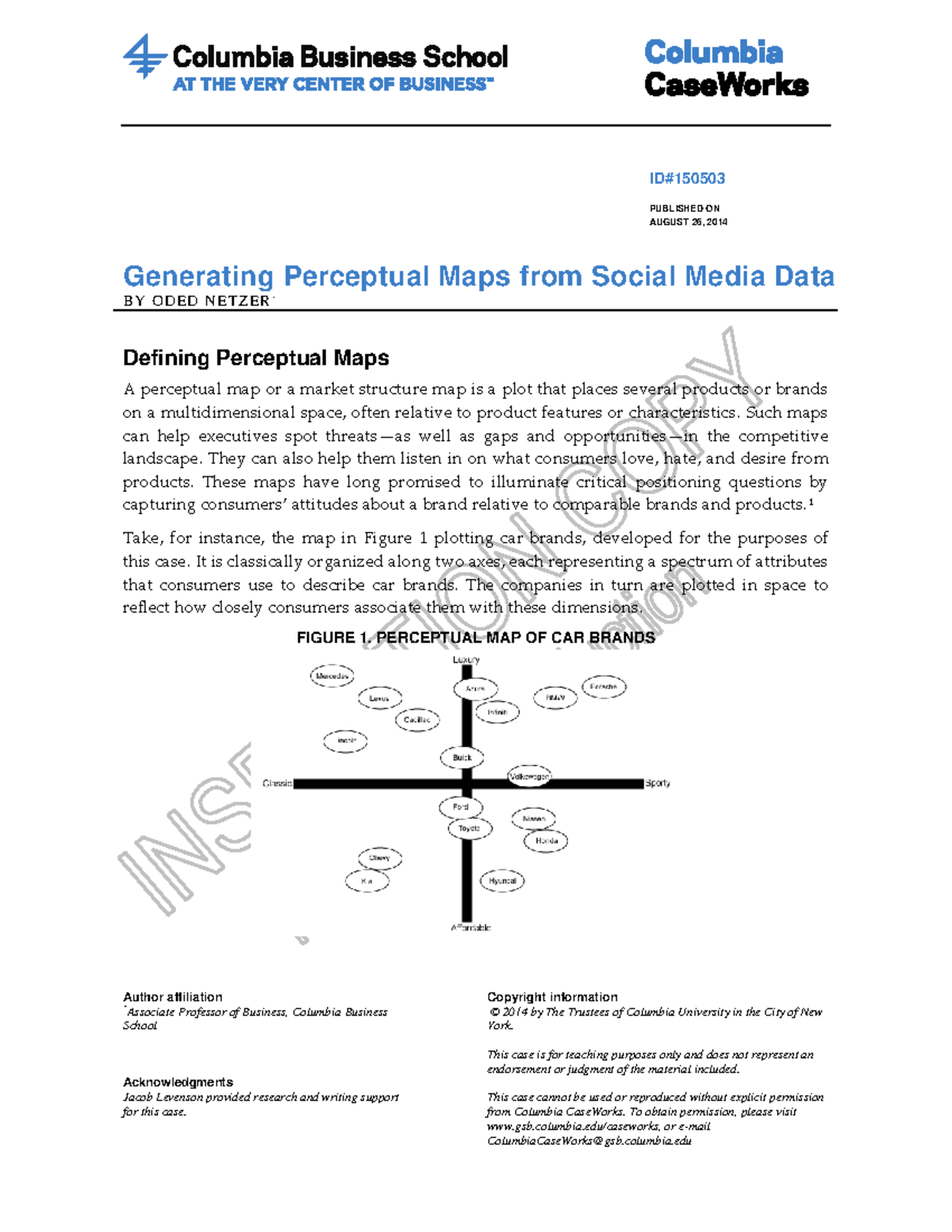 Perceptual Mapsfrom Social Media Data - Such maps can help executives ...