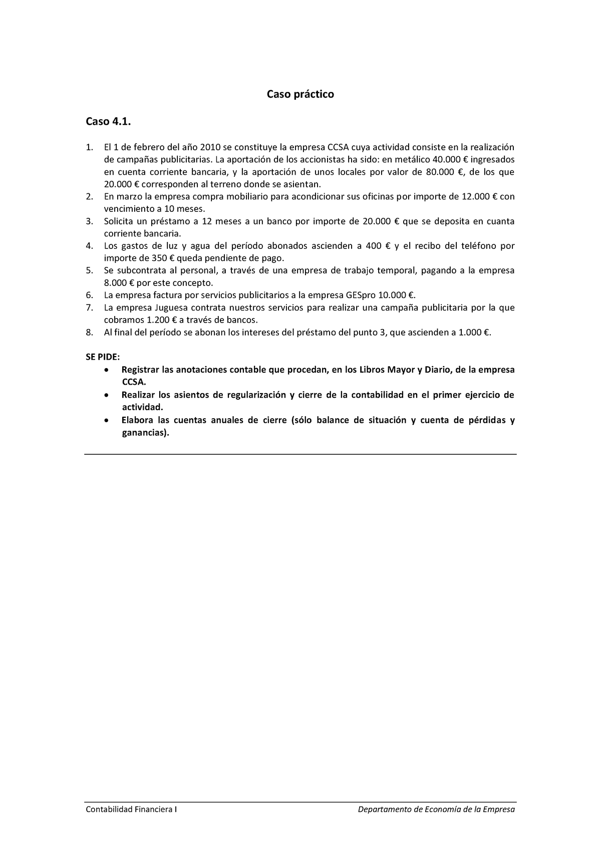 Caso Practico Contabilidad 1 Tema 4 - Contabilidad Financiera I ...