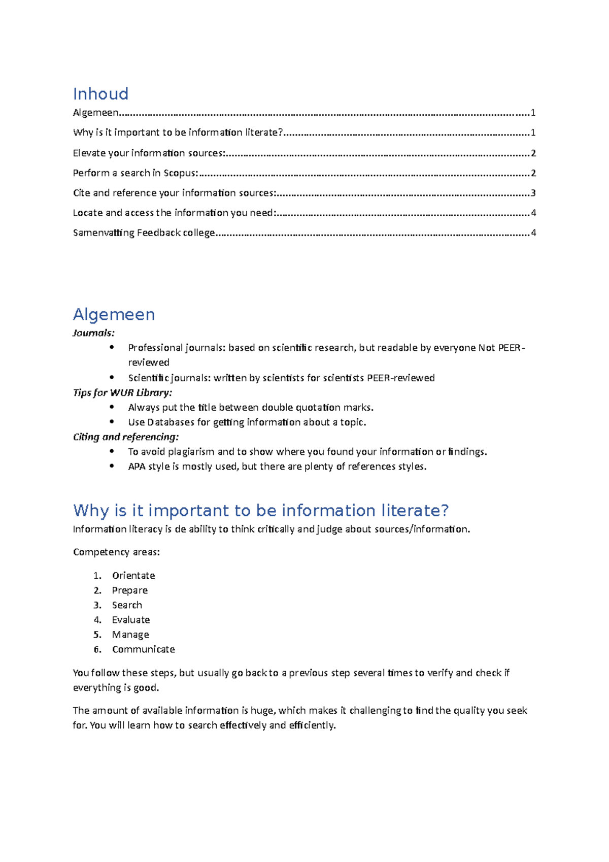 IL Samenvatting - Inhoud - Studeersnel