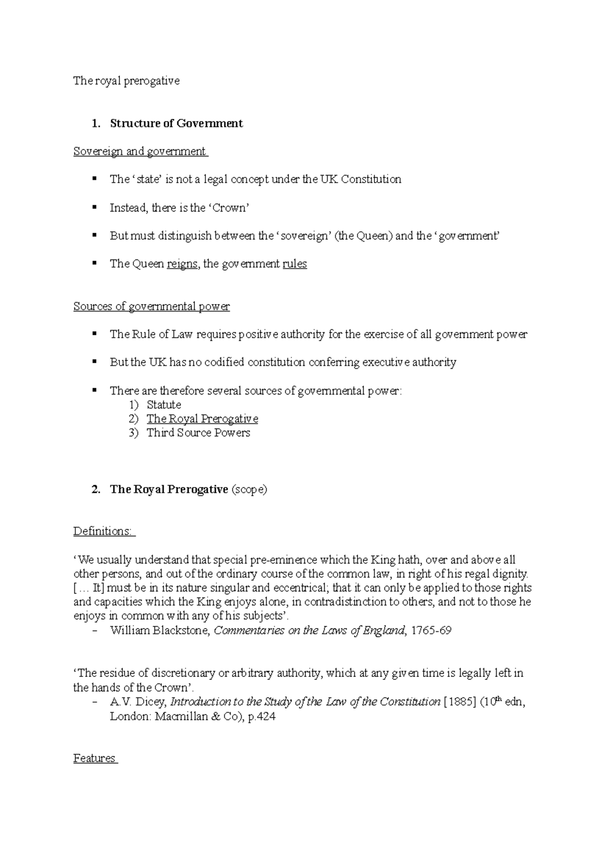 the-royal-prerogative-structure-of-government-sovereign-and