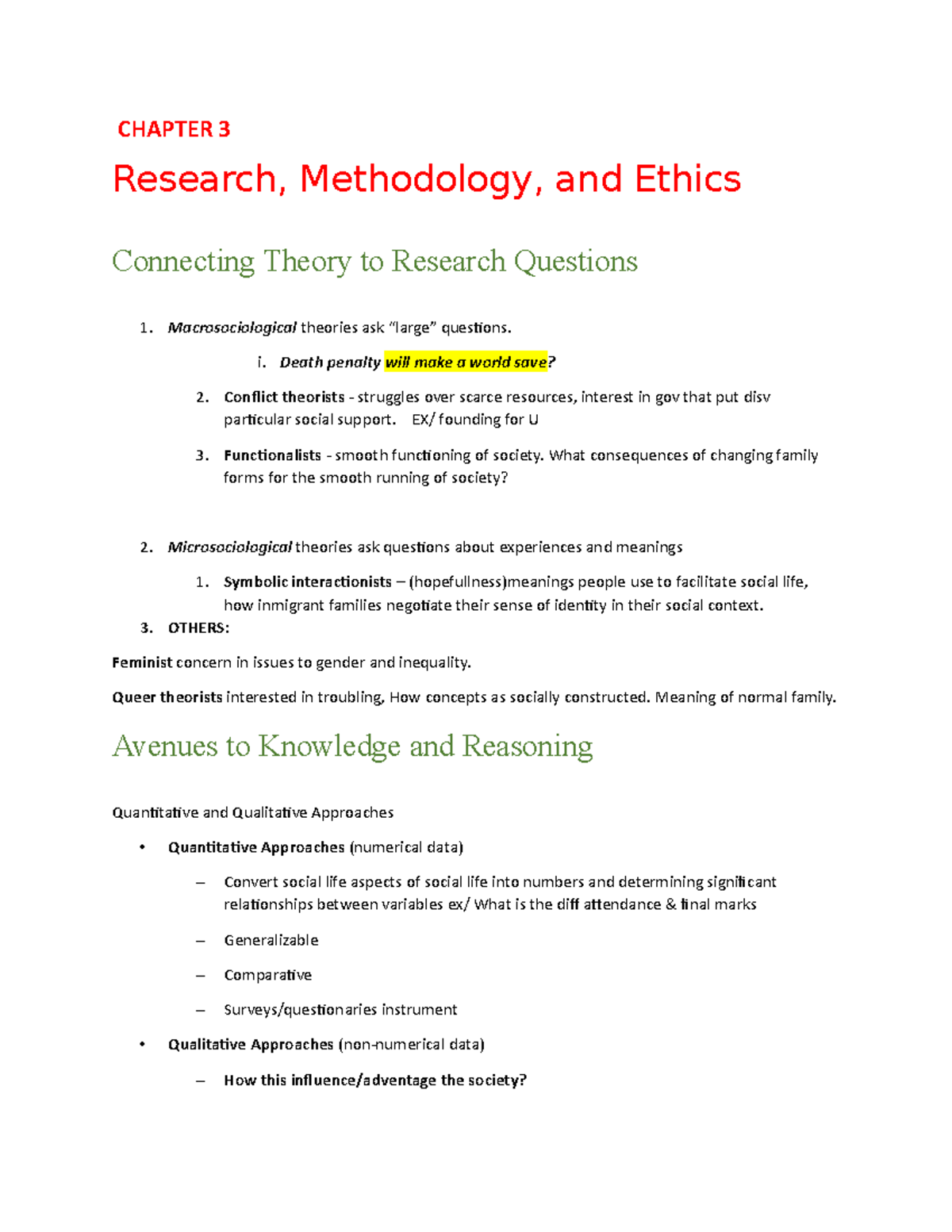 Research Methodology and Ethics - Studocu