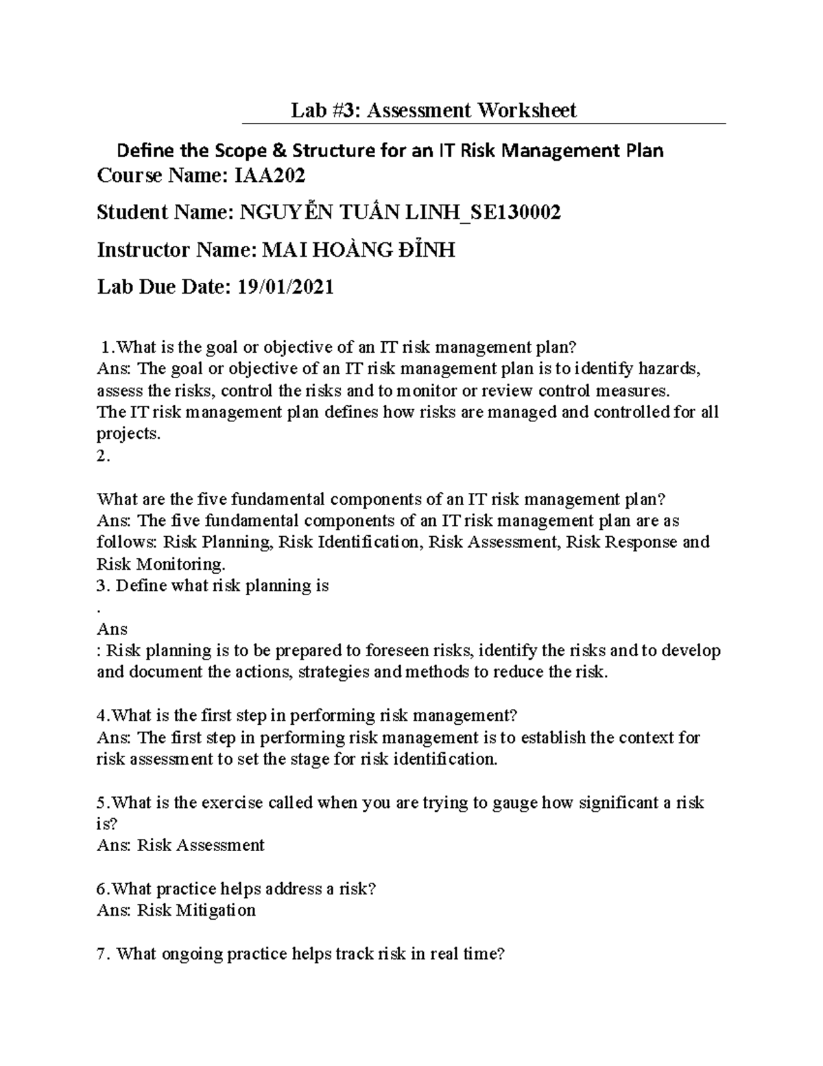 Ilide aaa Lab 3 Assessment Worksheet Define the Scope & Structure