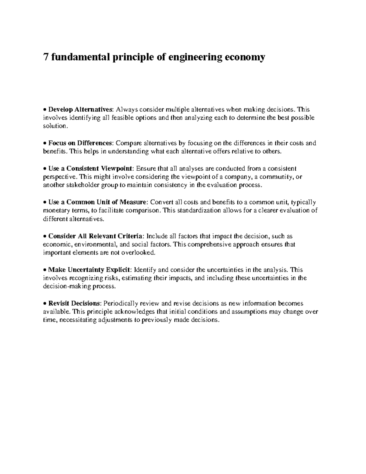 Z 7 fundamental principle of engineering economy - 7 fundamental ...