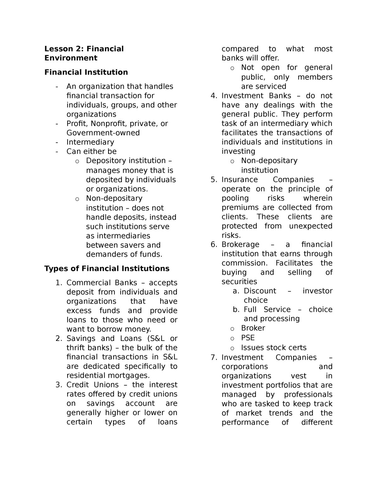 lesson-2-financial-environment-lesson-2-financial-environment