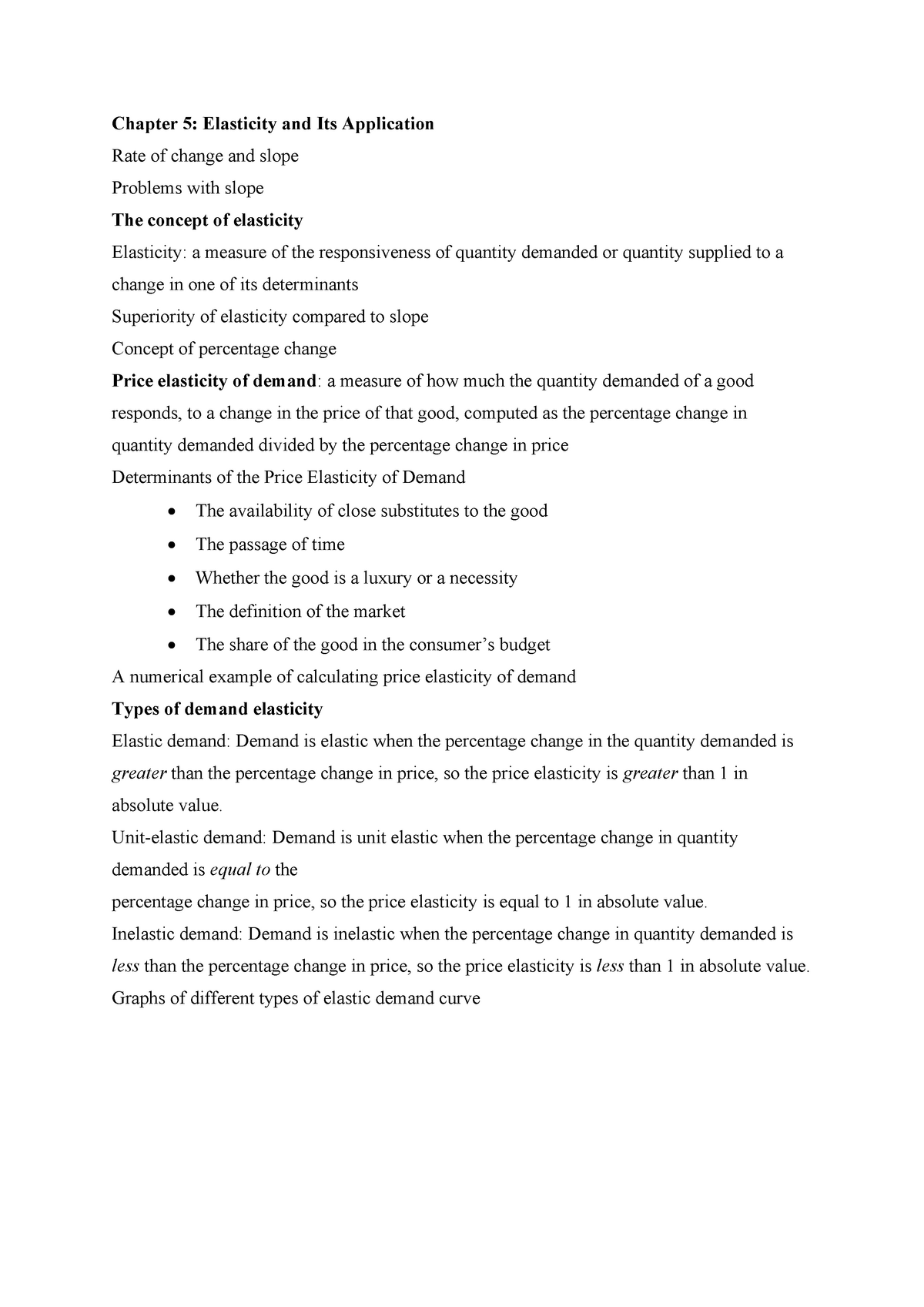 Chapter 5 (elasticity And Its Application) - Chapter 5: Elasticity And 