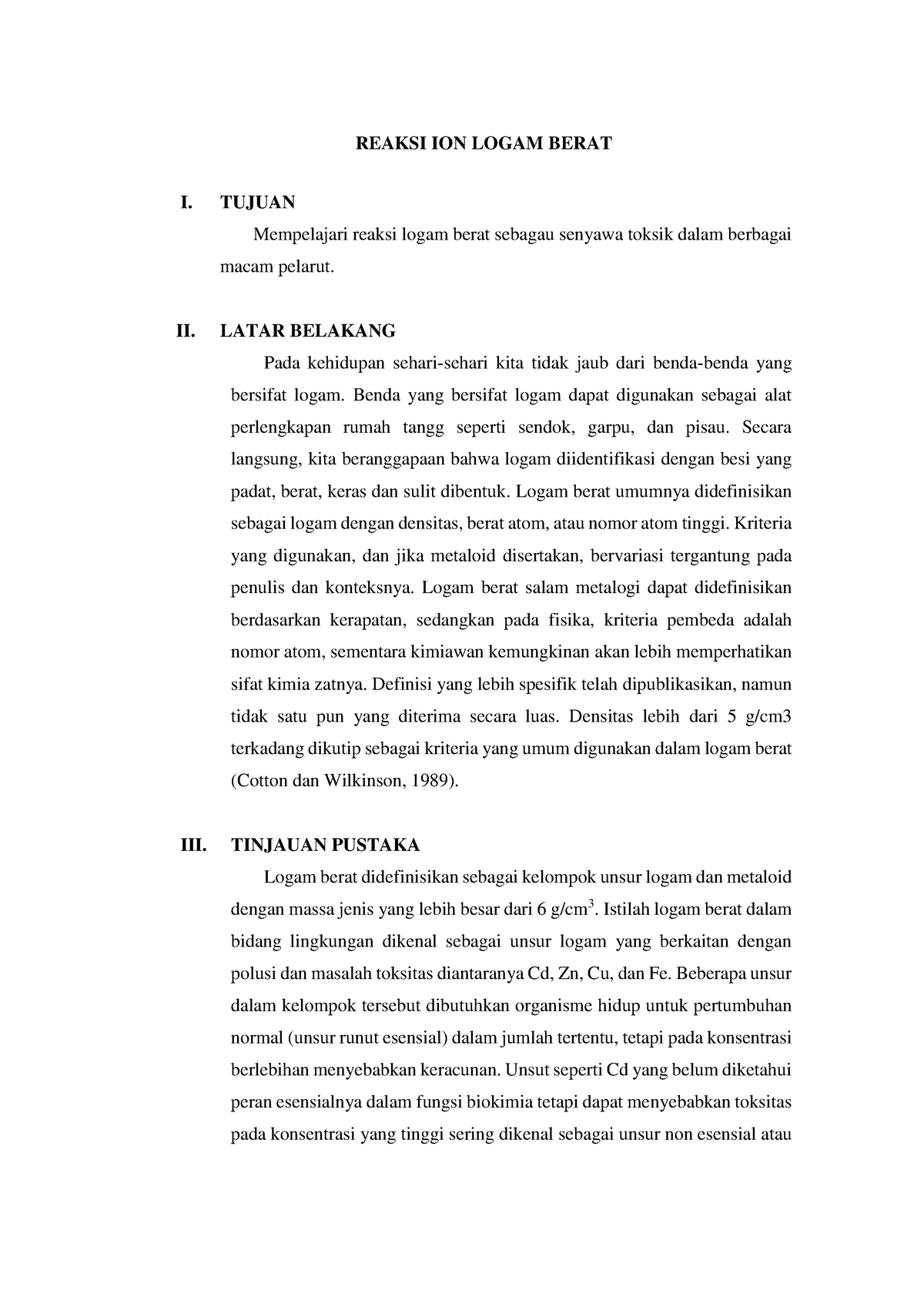 Percobaan 4 - Laporan Praktikum Dasar Reaksi Anorganik - REAKSI ION ...