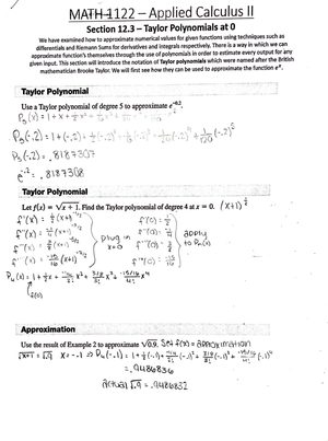 Section 6.6 - Differentials: Linear Approximation - MATH 1122 - Studocu