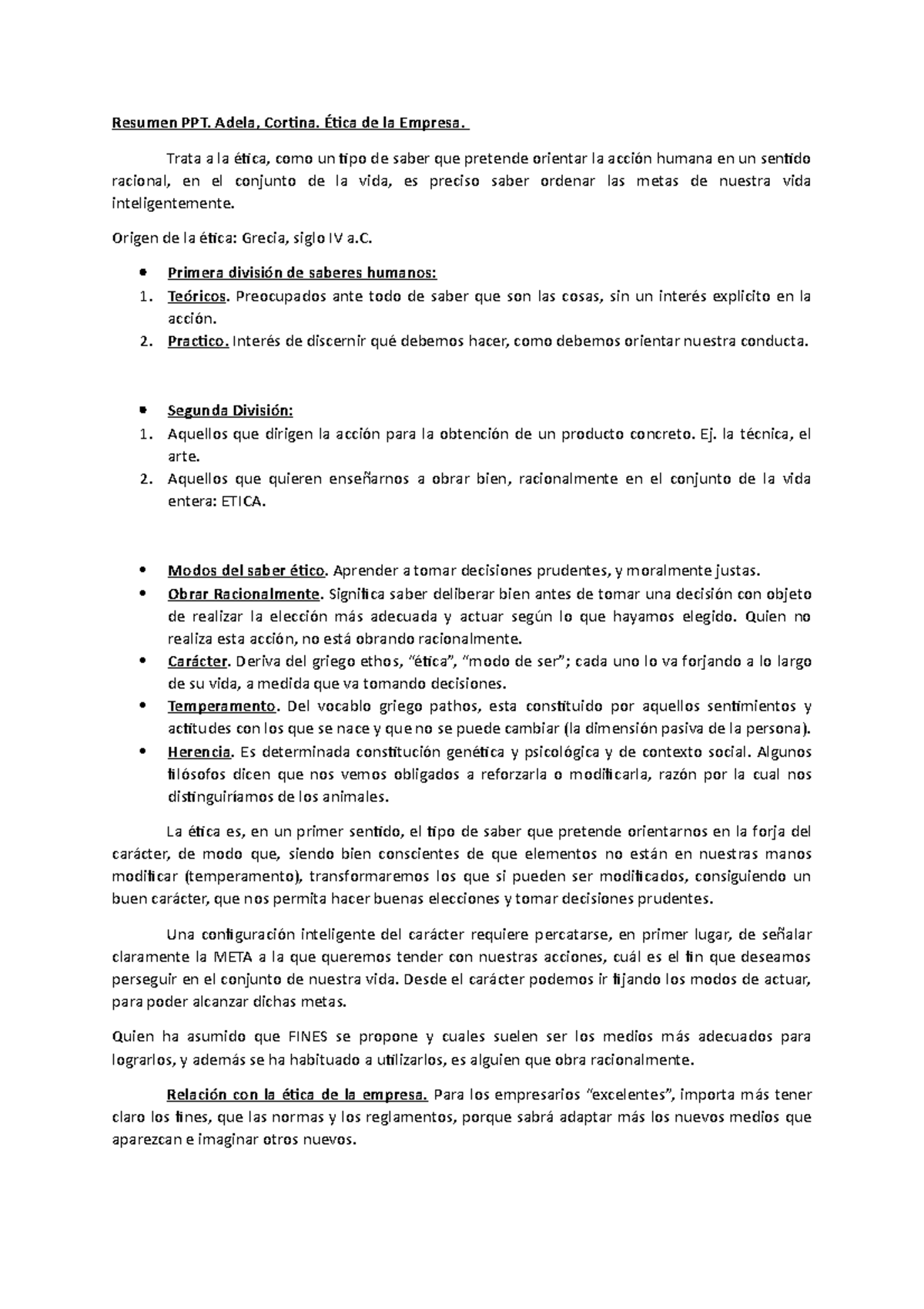 Resumen PPT Adela Cortina Resumen PPT.