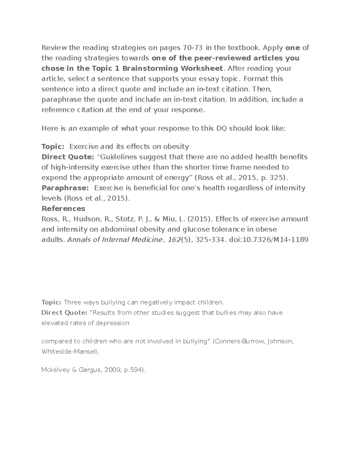 Topic 2 DQ 2 - Week 2 Discussion Question 2 - Review the reading ...