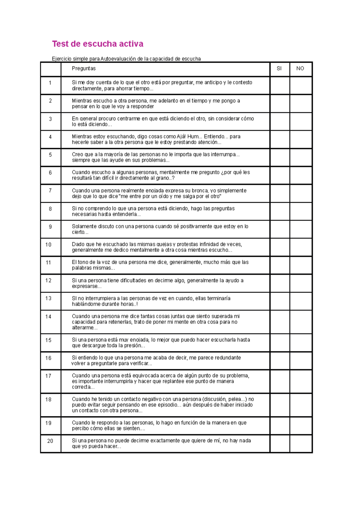 Test escucha activa - es el documento inicial - Test de escucha activa ...