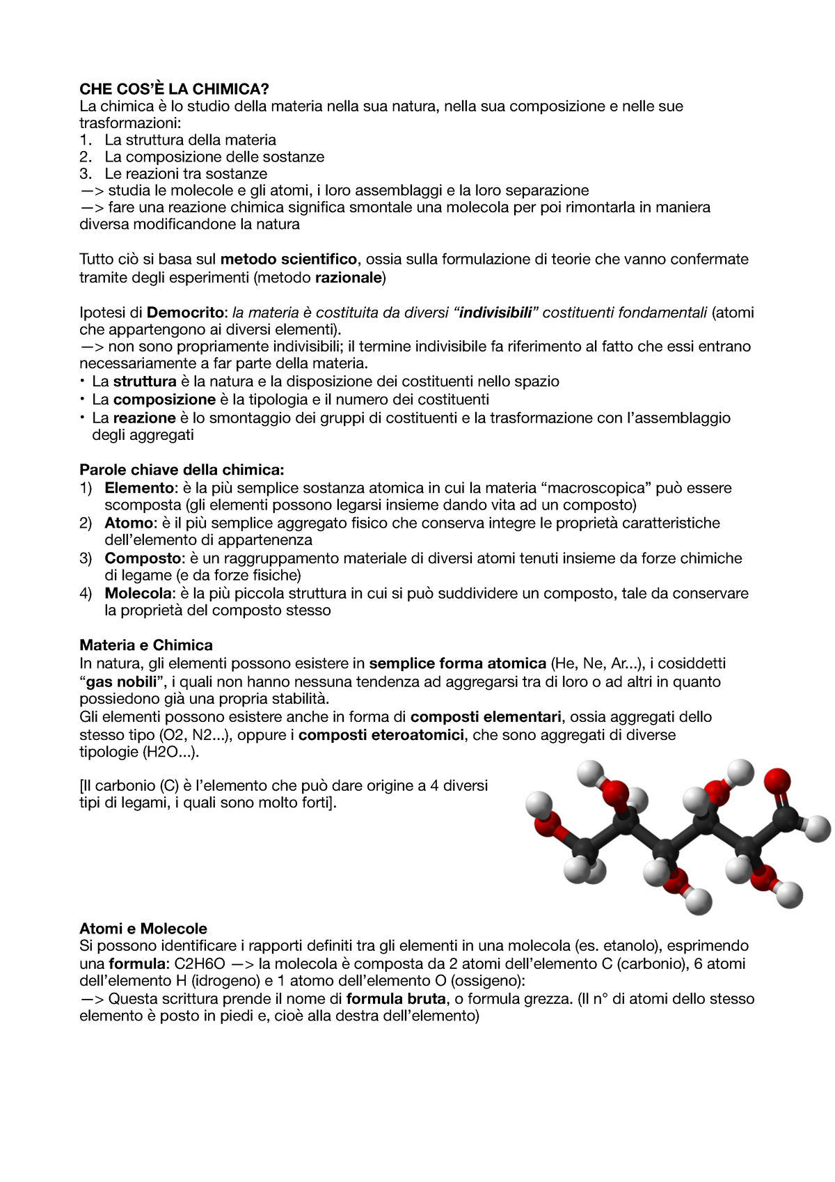 Sistema per lo studio della chimica generale ed inorganica