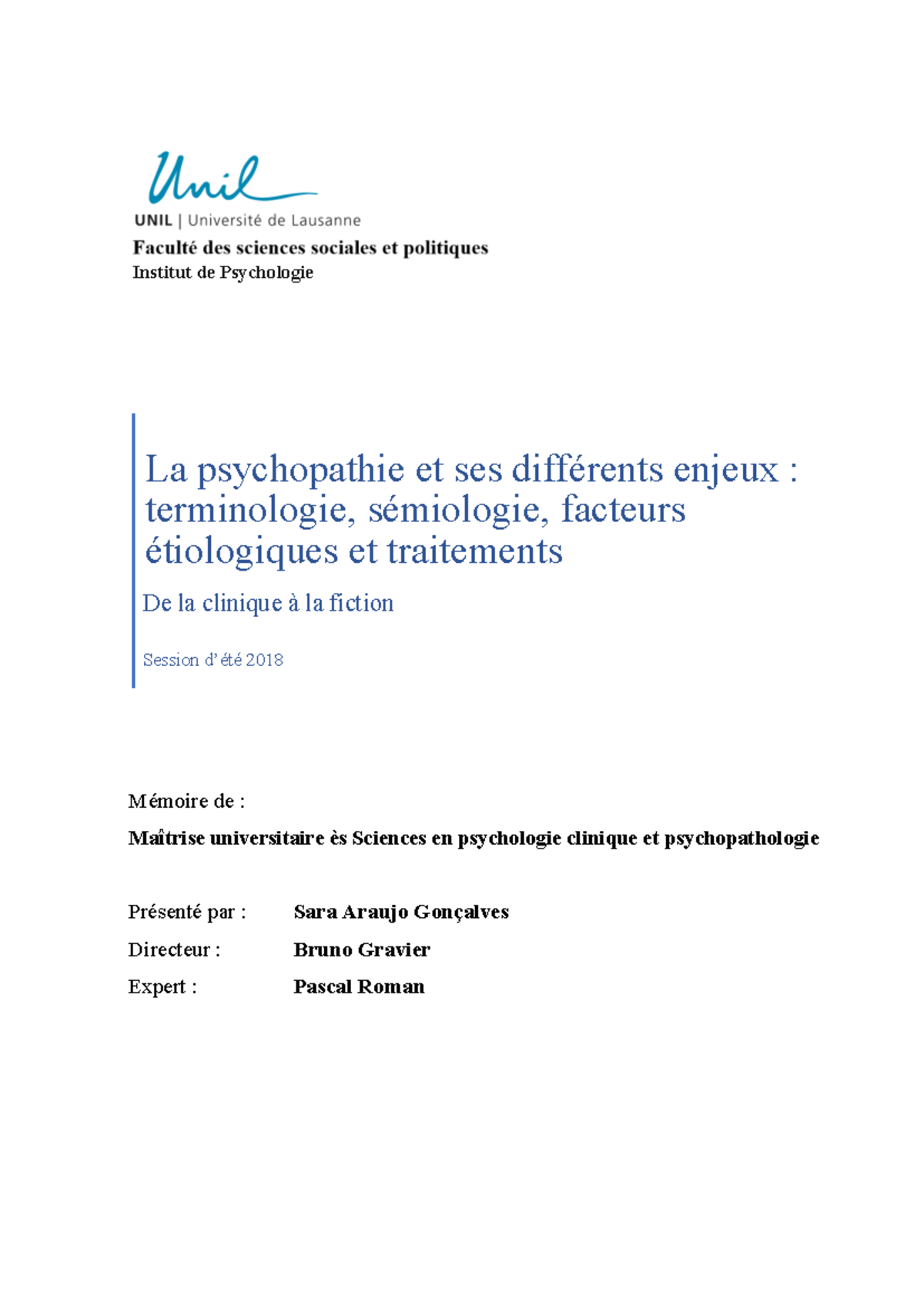 Goncalves, 2018 , La psychopathie et ses diff Ã©rents enjeux ...