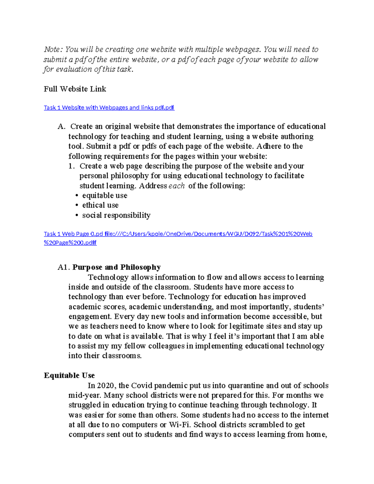 Wgu D092 Task 1 - 66ix2r4