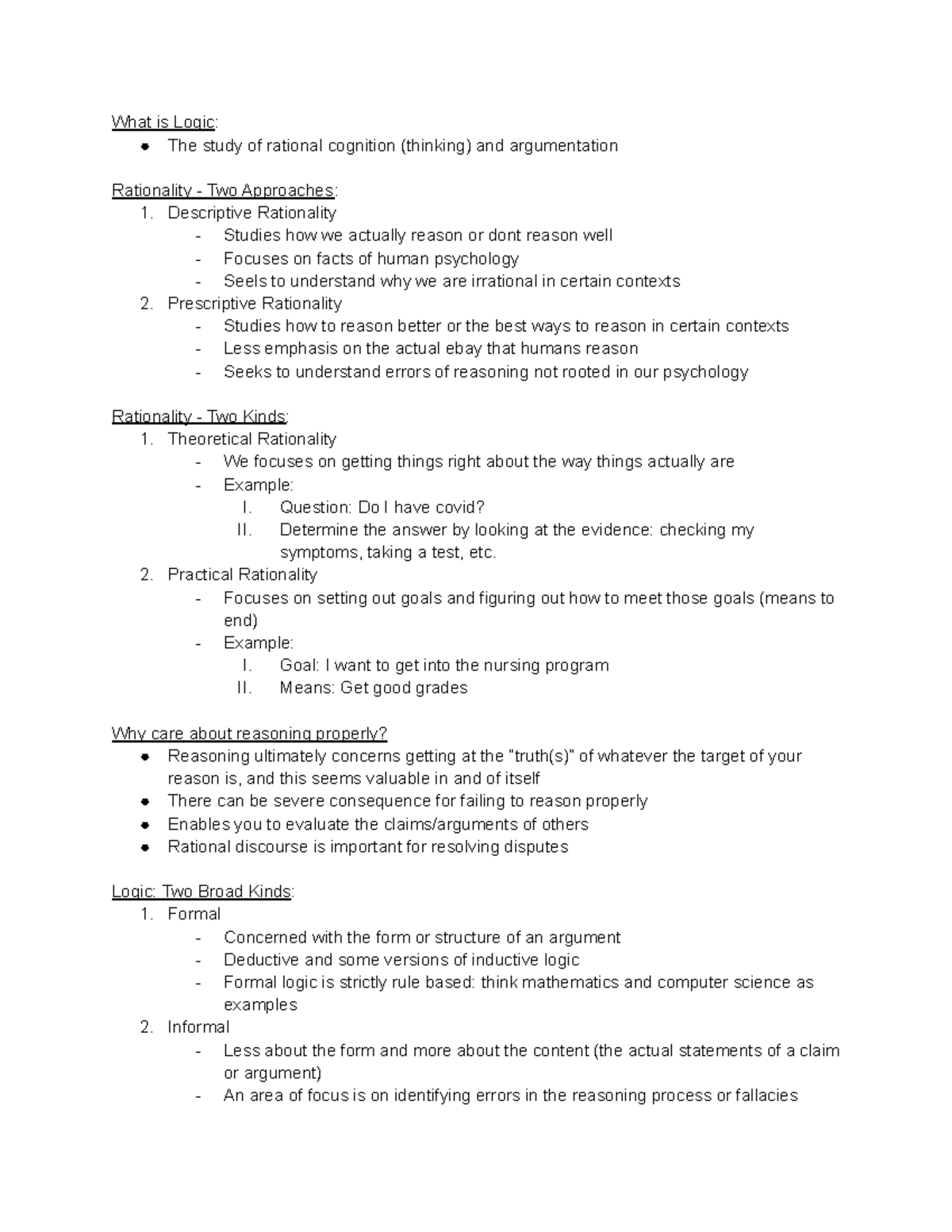 Intro to Logic Preliminary Remarks - What is Logic: The study of ...