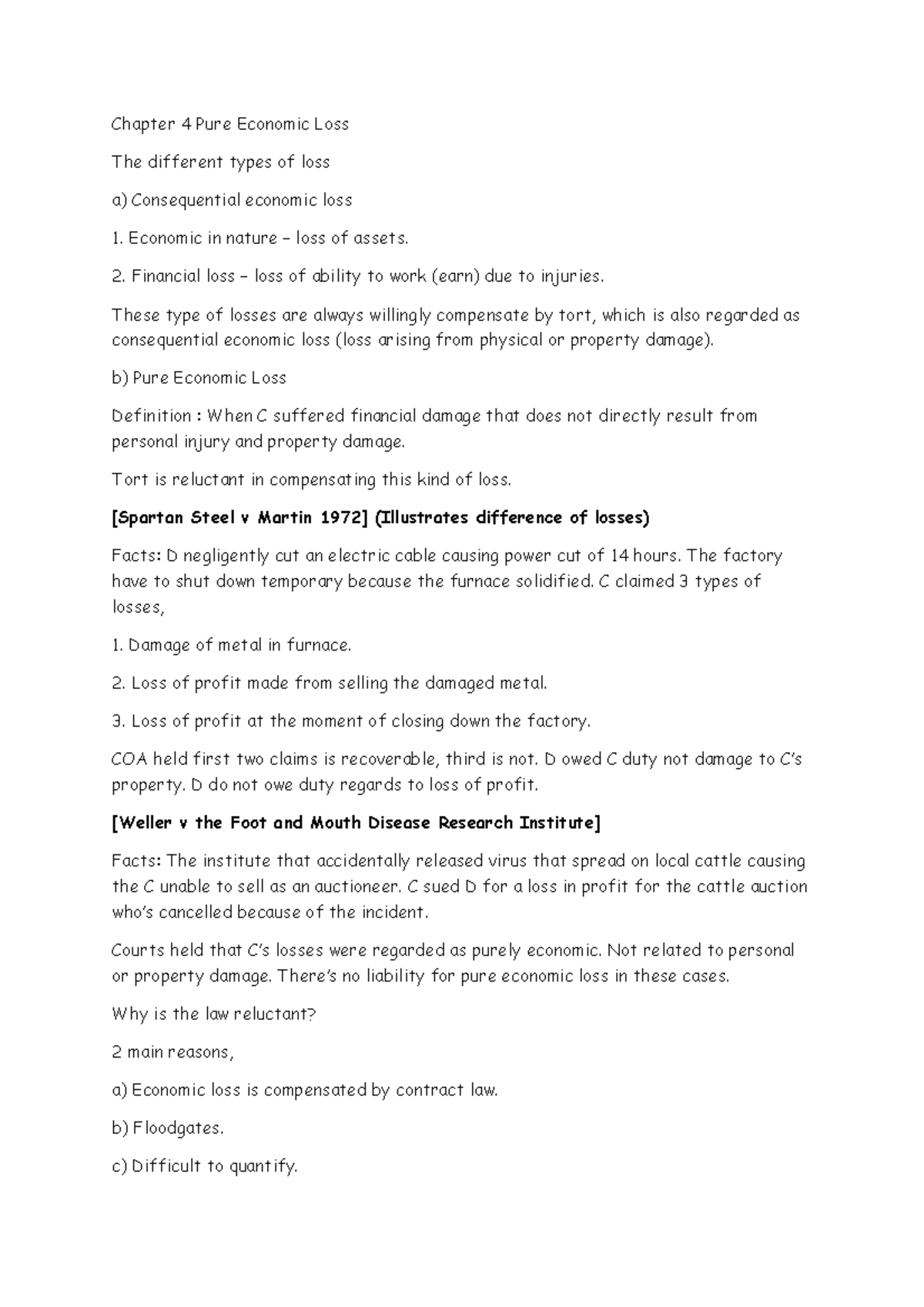 chapter-4-pure-economic-loss-tort-law-chapter-4-pure-economic-loss-the-different-types-of-loss