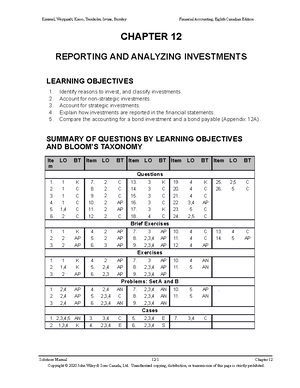 Chapter eleven Ans - CHAPTER 11 REPORTING AND ANALYZING SHAREHOLDERS ...