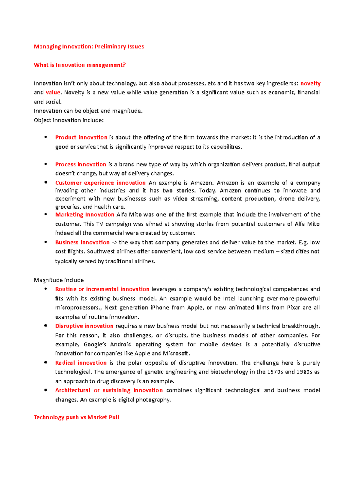 innovation management thesis topics