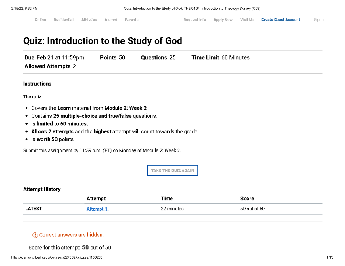 THEO 104 Quiz 2 - Skip To Main Content Quiz: Introduction To The Study ...