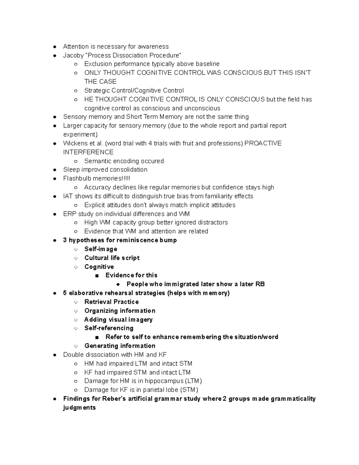 Psych 240 Exam Review - Exam 1 study guide - Attention is necessary for ...