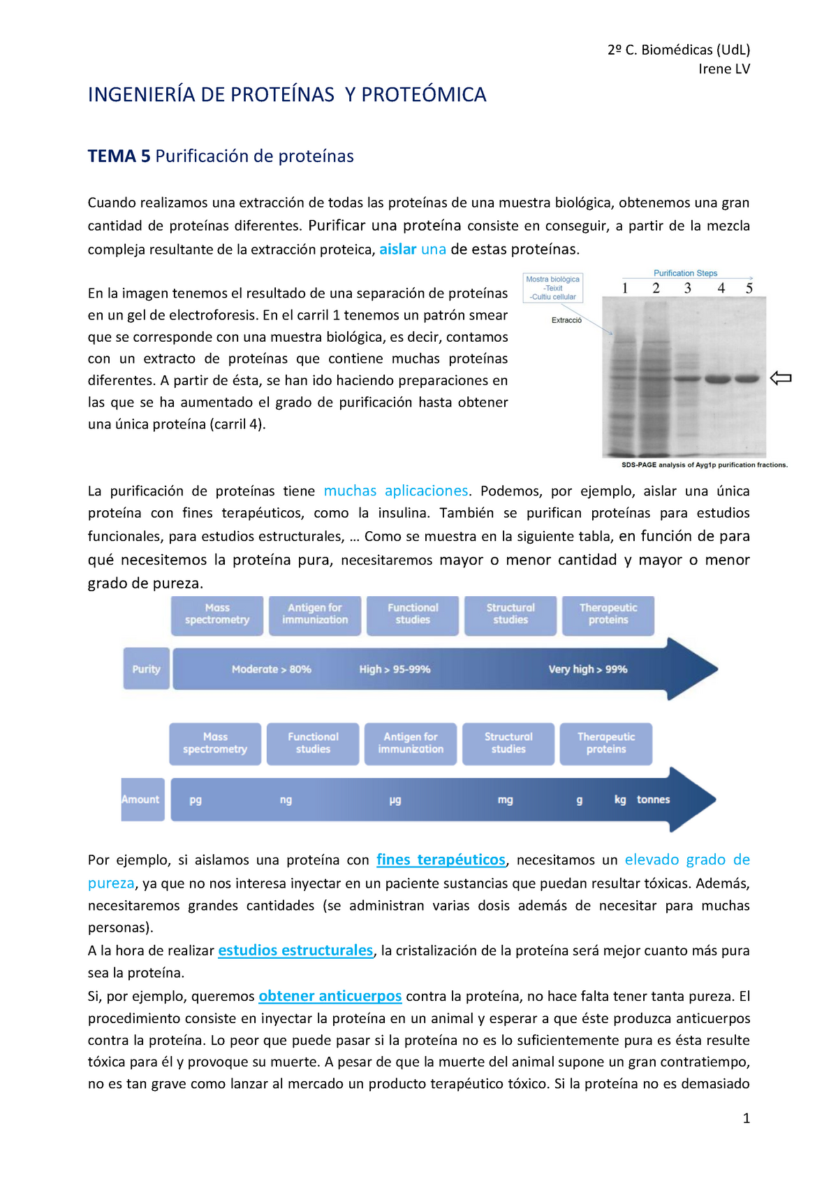 Tema Purificaci N De Prote Nas C Biom Dicas Udl Irene Lv Ingenier A De Prote Nas Y