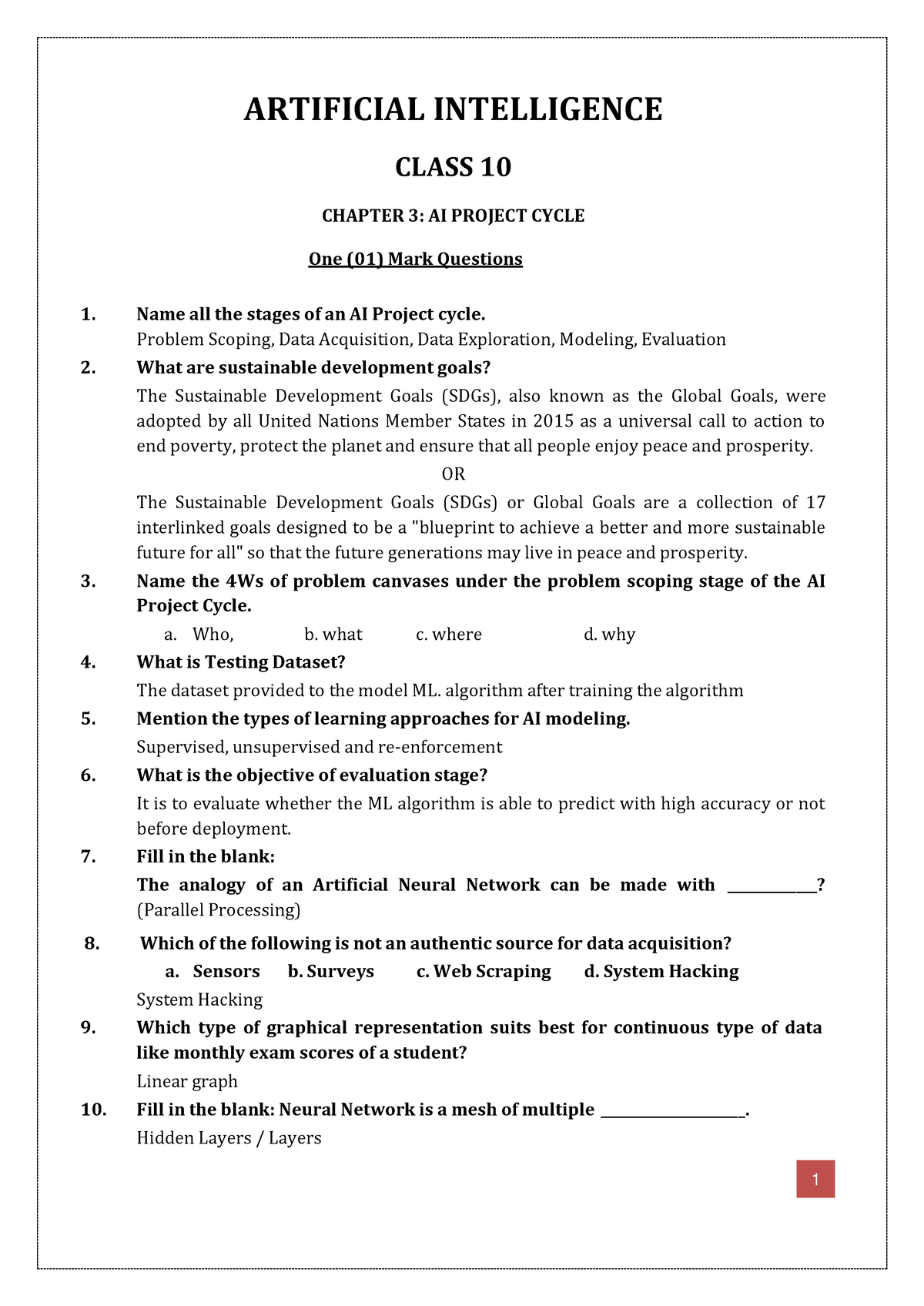 class-10-unit-2-ai-project-cycle-artificial-intelligence-class-10