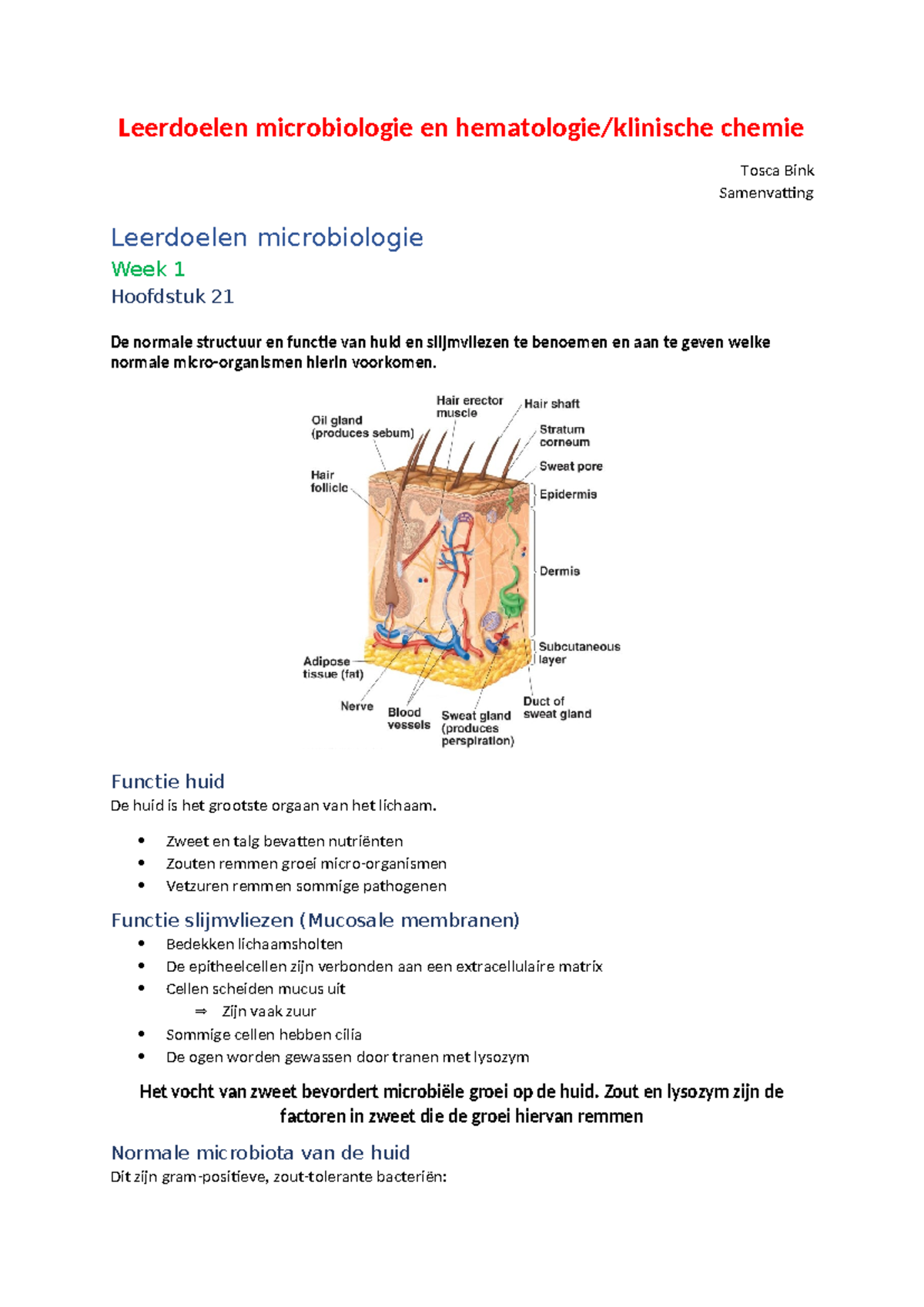 P6 Her Medische Diagnostiek Samenvatting - Leerdoelen Microbiologie En ...