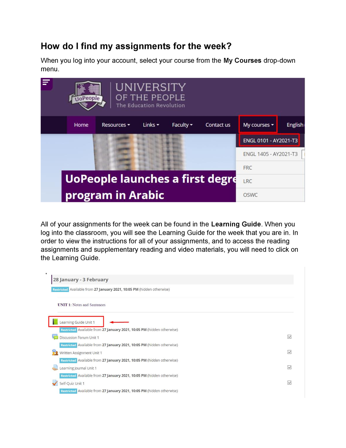 find university assignments