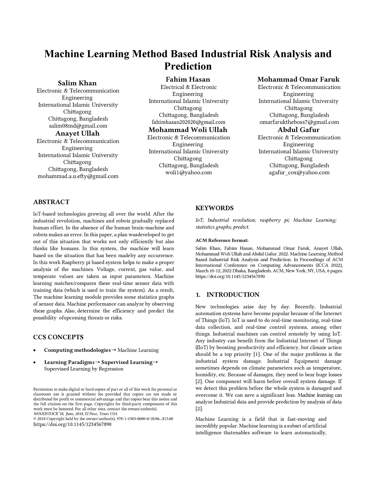 Machine Learning Method Based Industrial Risk Analysis And Prediction ...