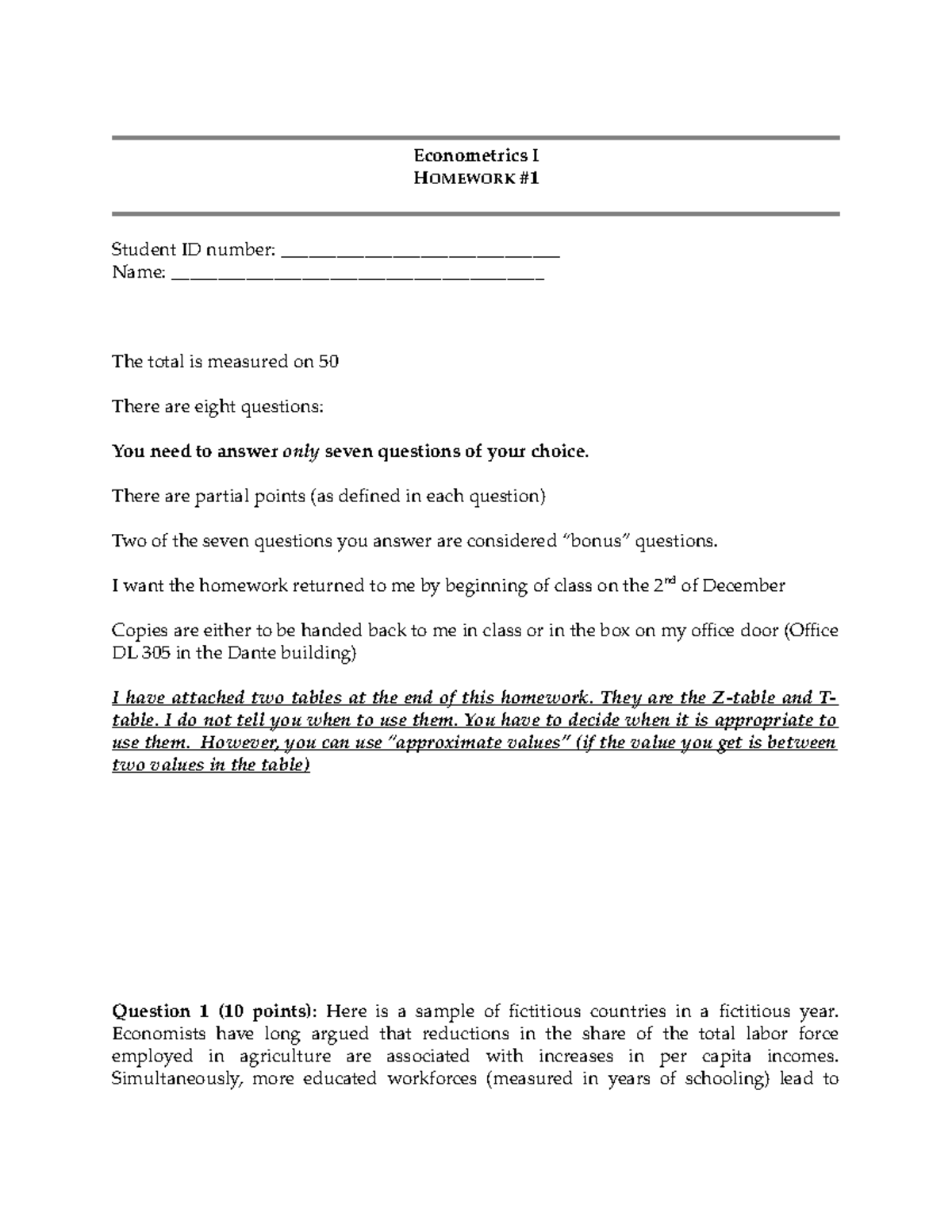 Econometrics assignment pdf image