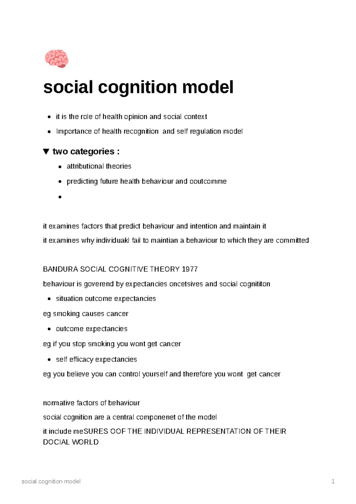 Social cognition model - social cognition model it is the role of ...