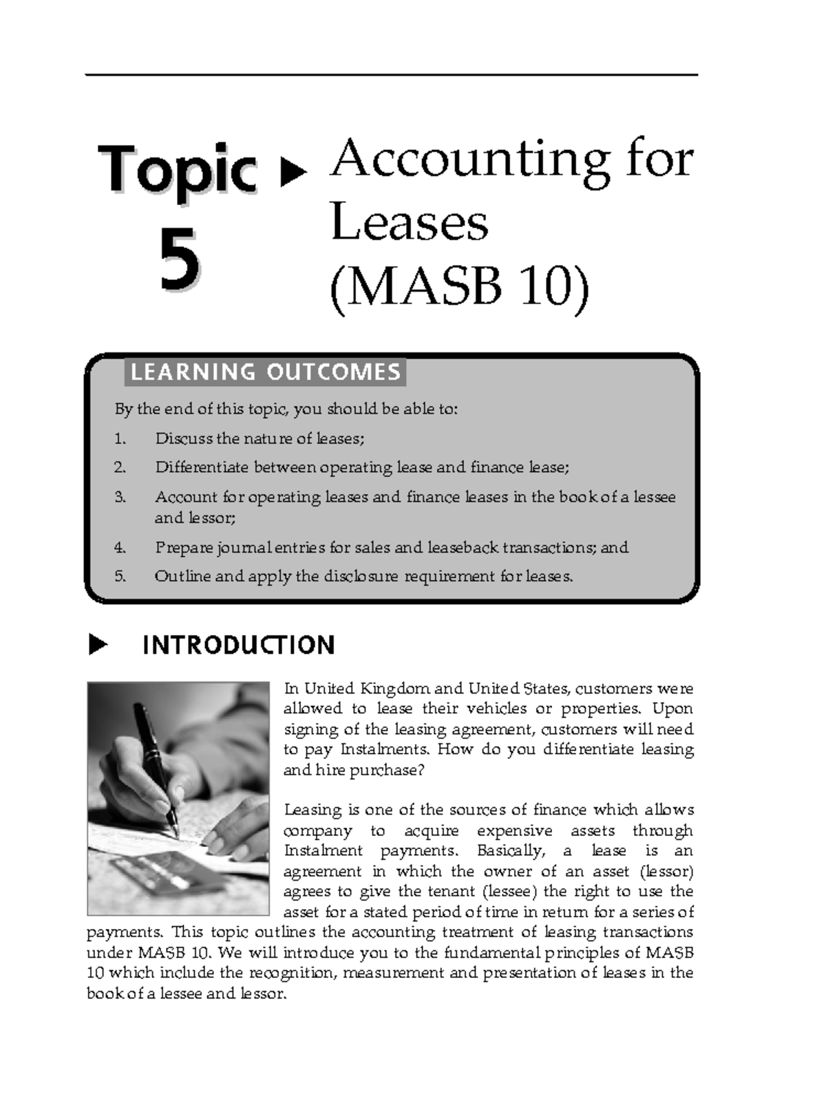 Chapter 5 Lease - Books - INTRODUCTION In United Kingdom and United ...