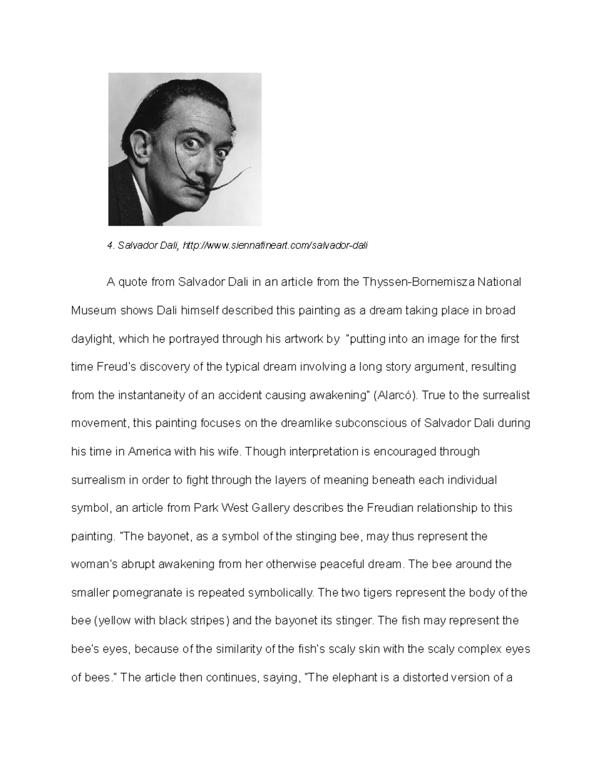 6 - Sex and Surrealism Essay Page 6 - 4. Salvador Dali, siennafineart ...