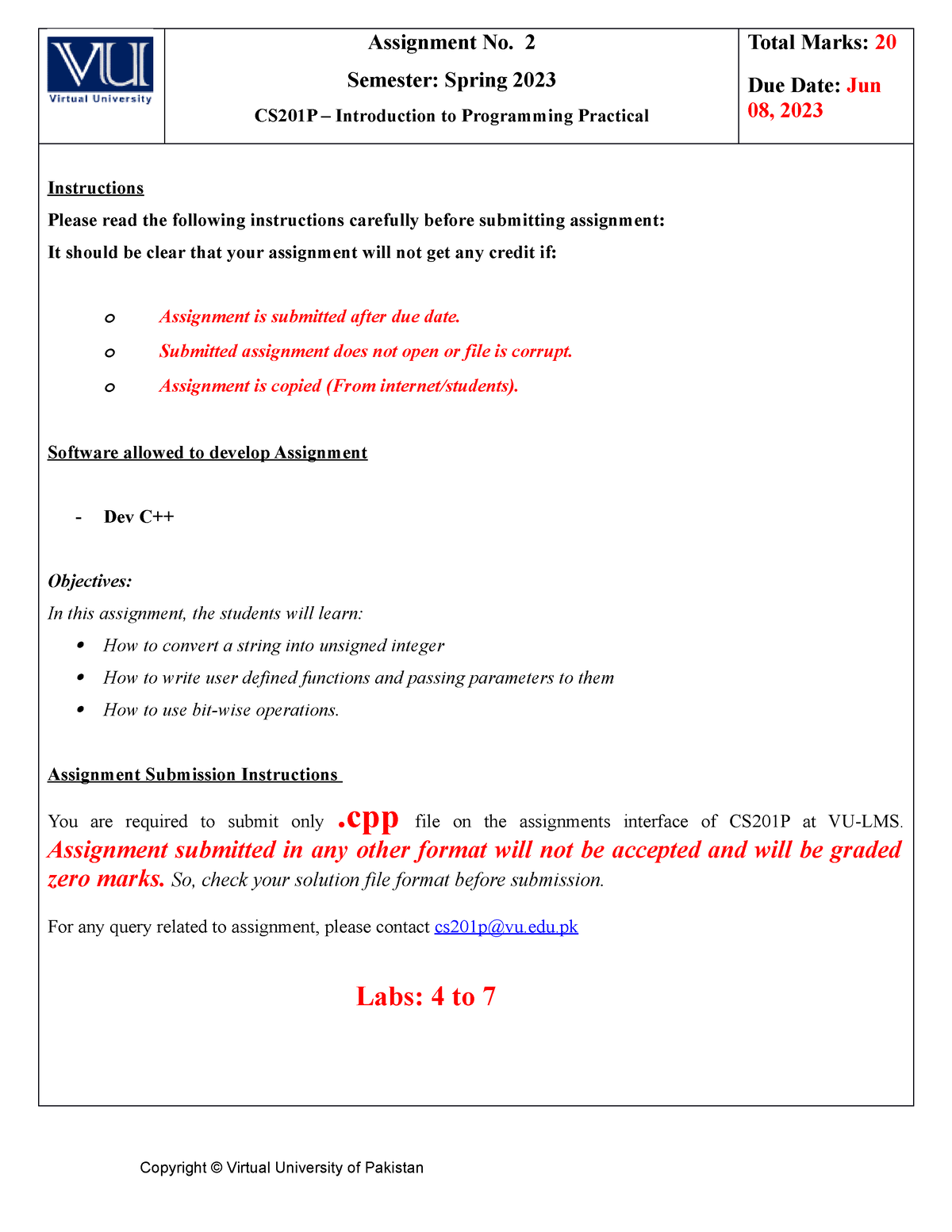 assignment paper spring 2023