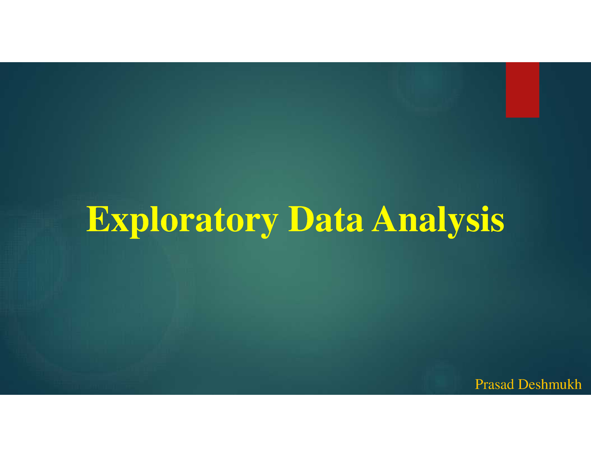 Exploratory Data Analysis - software project management - Studocu