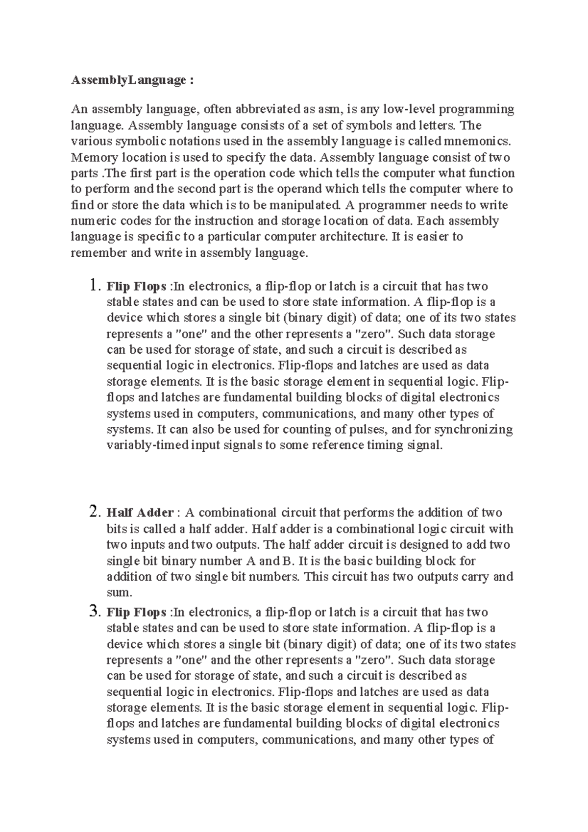 COA notes - Computer Organization and Architecture - AssemblyLanguage ...